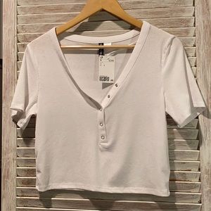 NWT white crop top
